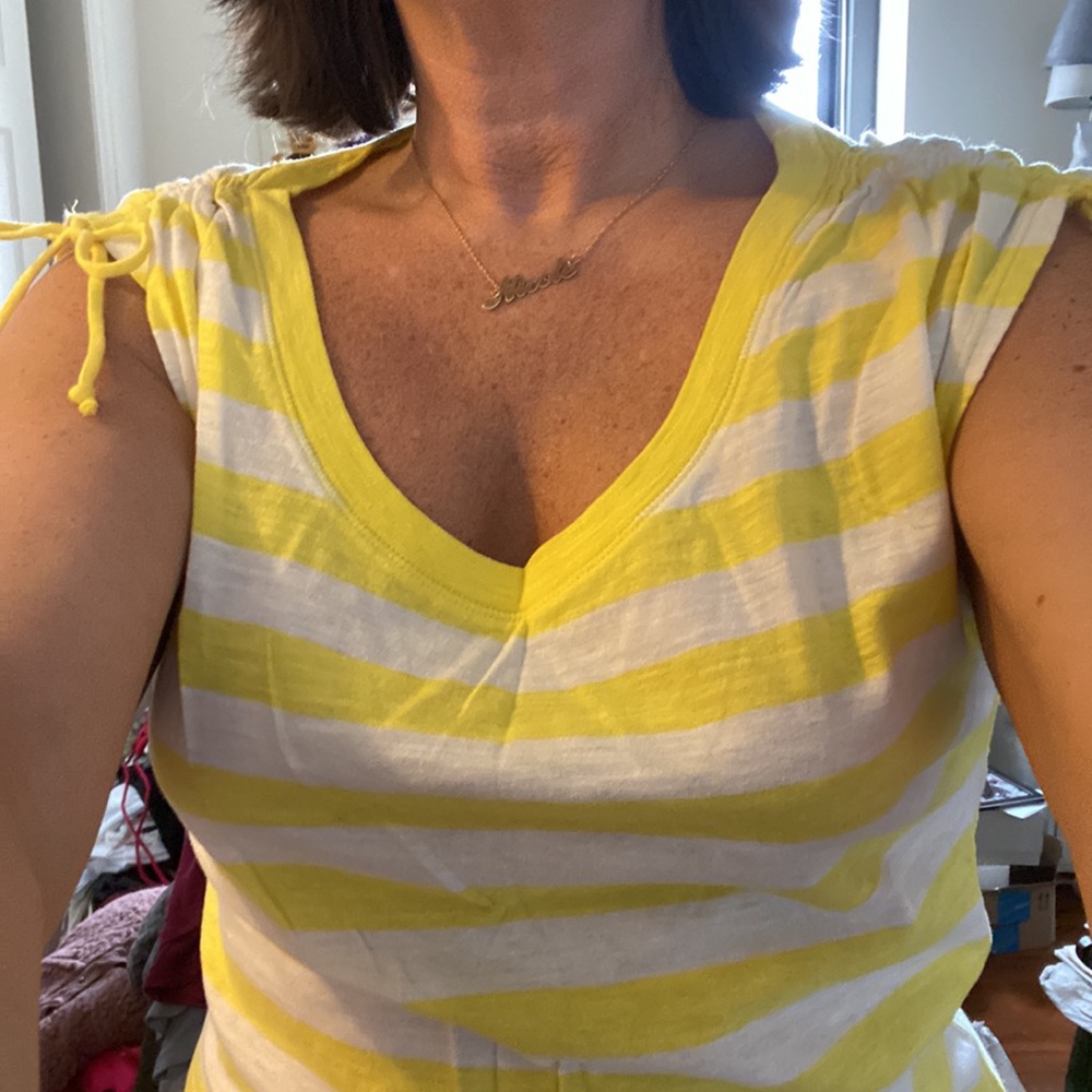 ⭐️BNWOT⭐️ AE American Eagle Summer 2010 Tie-Shoulder Banded Stripe Top - M